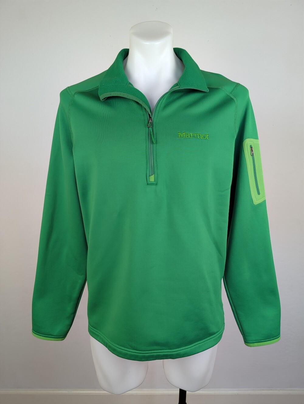 Marmot Men's Bright Green Half-Zip Fleece Pullover